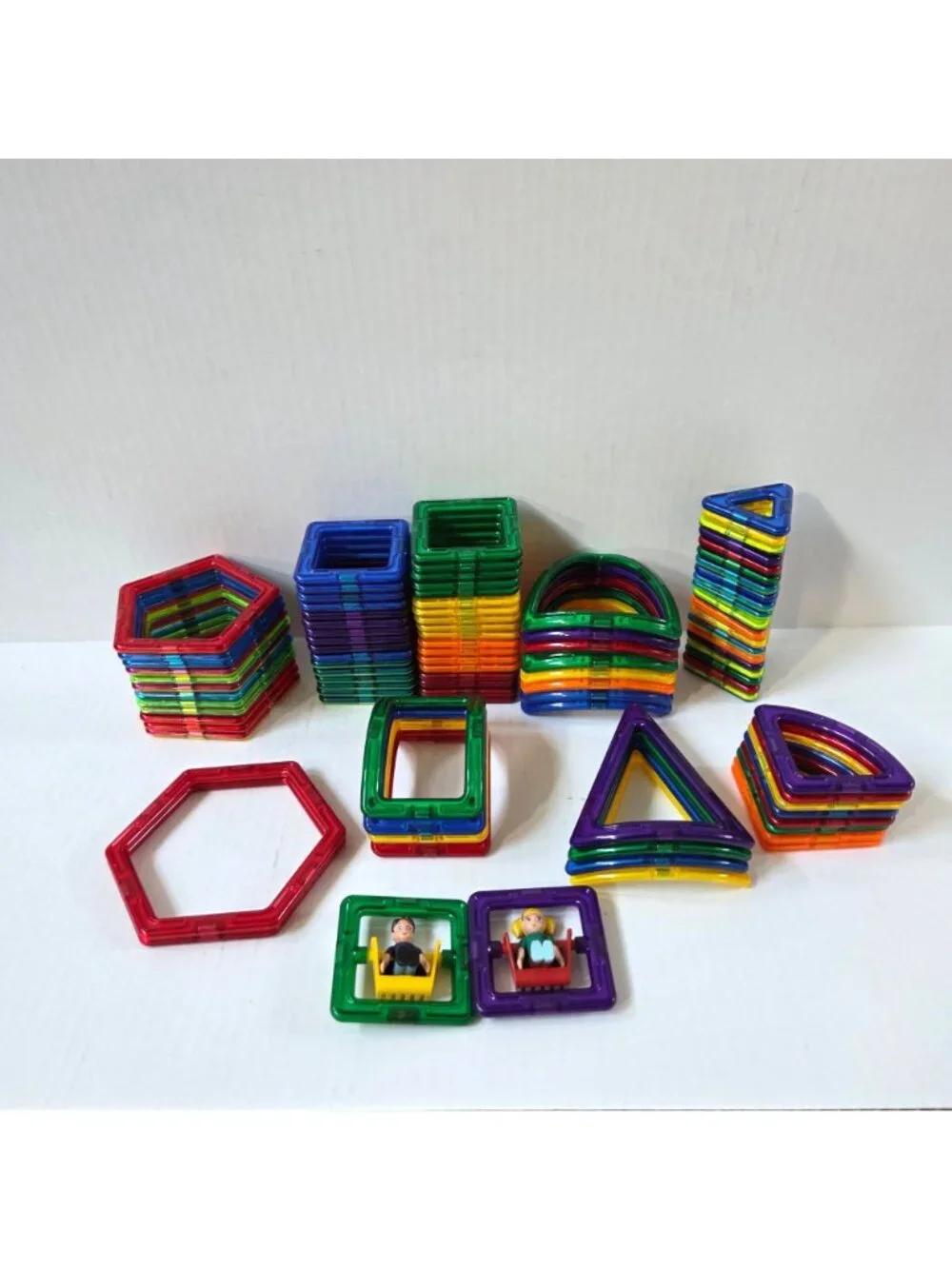 Magformers Magnetic Building Tiles 94 Piece Assorted Shapes Lot STEM